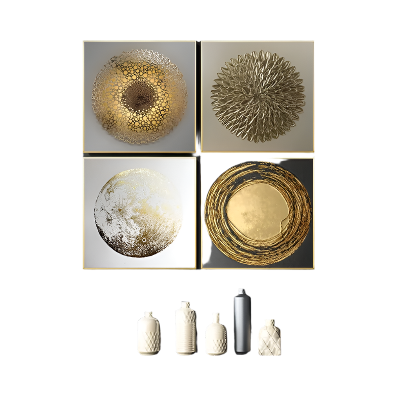 Abstract Gold Luxury Posters Nordic Canvas Art Painting