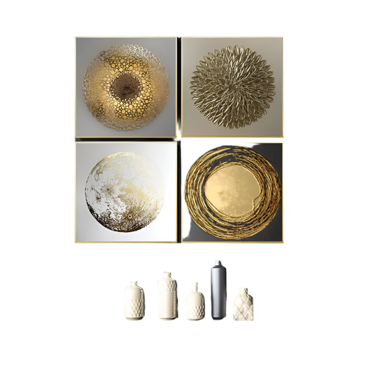 Abstract Gold Luxury Posters Nordic Canvas Art Painting