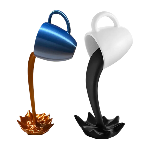 Resin Statues Floating Coffee Cup Art Sculpture Kitchen Home